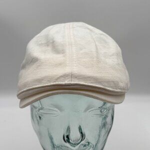 Seoul Cap 100% Cotton White Cabbie Hat Newsboy Driving Cap Made in Korea One Sz
